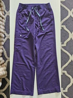 Figs Purple Jam Isabel Wide Leg Scrub Pants Bottoms Regular M Medium